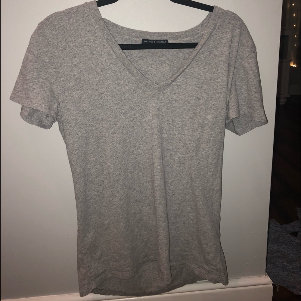 Oversized grey v-neck